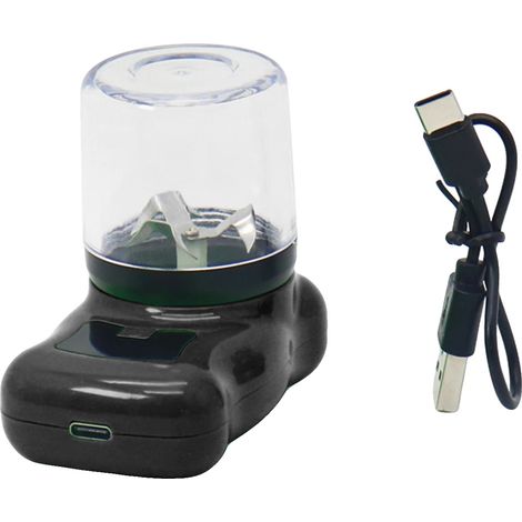 Macinino elettrico, macina spezie, display digitale, nero (1/2)