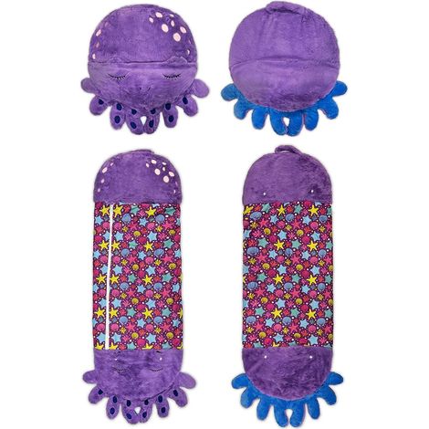 Kids Sleeping Bag, 2-in-1 Convertible Plush Pillow, Cartoon Sleeping Bag, Soft and Warm Birthday Gift for Babies, Boys and Girls, Dreamy Friends (1/5)