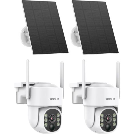 Caméra de sécurité Wifi, résolution 4MP, connectivité sans fil, 9000 mAh I81BM 2PCS (1/2)