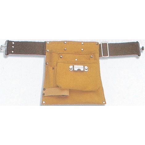 ORECA-BORSA PORTATTUTTO IN CUOIO CON 5 TASCHE E CINTURA (1/2)