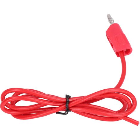 Bananenstecker-Prüfleitung 4 mm Stecker auf Stecker Messing PE 32 A 1000 V Set für elektrische Prüfungen Rot (1/5)