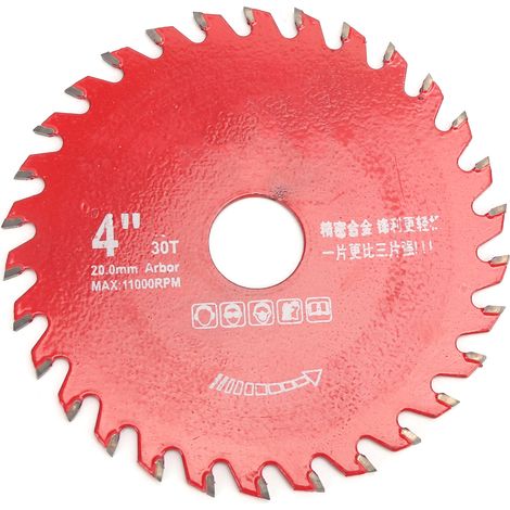 Lame de scie circulaire carbure à bois, disque de coupe en acier allié pour menuiserie, 4x30 dents, outillage professionnel robuste. (1/5)
