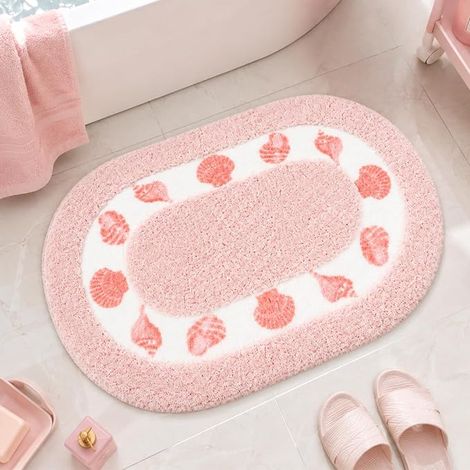 Muschel Bath Mat, Microfibre, Bathroom Mat, Shower Bath Mat 40 x 60 cm