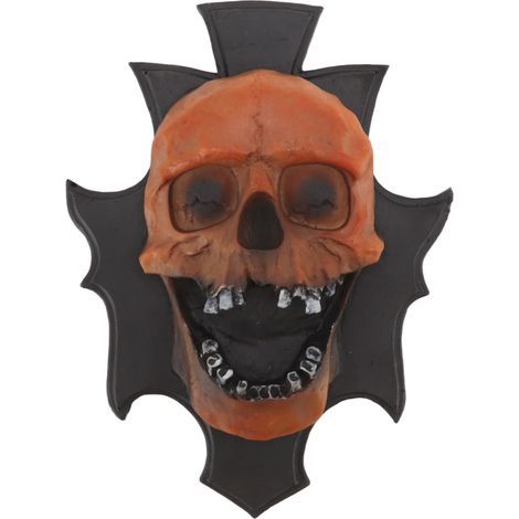 Lampe Crâne Lumière Nocturne, Décoration Murale Squelette en Résine pour Fêtes d'Halloween (1/5)