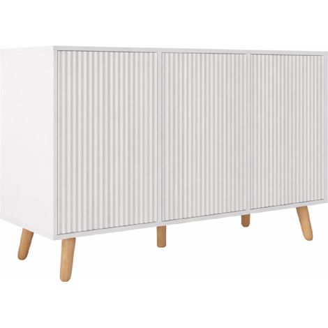 Sideboard mit geriffelten Türen  Wohnzimmermöbel  120x76x40cm  Modell Renzo