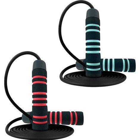 Corde à sauter pour enfants : légère, réglable et résistante, avec poignées en mousse pour l'entraînement. (1/5)