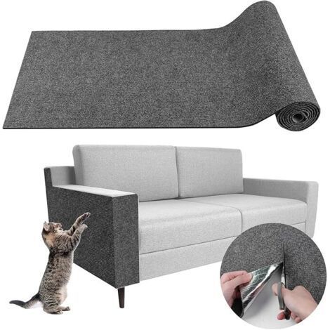 Tappetino tiragraffi adesivo per gatti, protezione per divano, antigraffio (grigio scuro, 40×200 cm) (1/5)