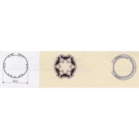 Jeu d'adaptation moteur pour LS 40 tube SOLISO ø 44.50 somfy (1/2)