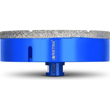 Foret diamanté pour carrelage M14 - 150 mm - Foret diamanté pour verre et carrelage humide / sec - Couronne de forage pour meuleuse d'angle - Scie cloche diamant - Pour carrelage, marbre, granit, (1/5)