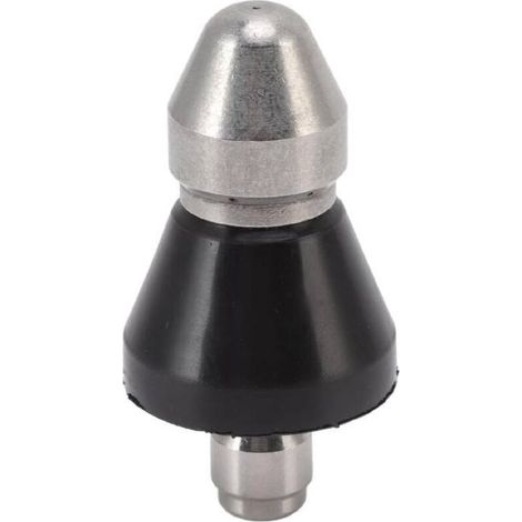 Buse de Nettoyage de Tuyaux Égout Haute Pression, G1/4 Buse de Débouchage de Tuyau en Acier Inoxydable, Outils de Dragage et de Nettoyage des Tuyaux d'Égout, 1 Jet Avant et 6 Jets Arrière (1/4)