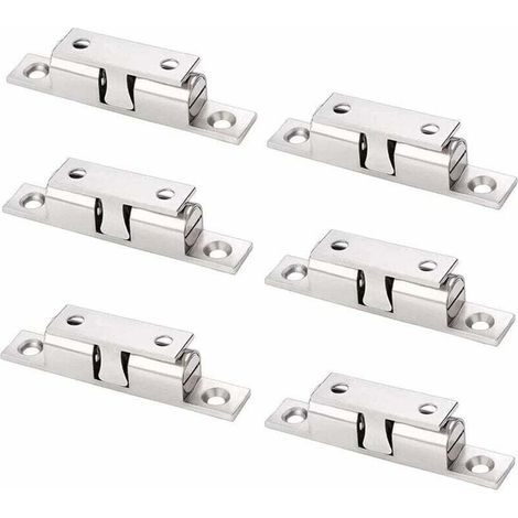 6 Pack Réglables Cuivre Aimants Loqueteaux Magnétiques avec Vis Double Loqueteau à Billes pour Placard Cabinet Meubles Armoire(Argent) (1/5)