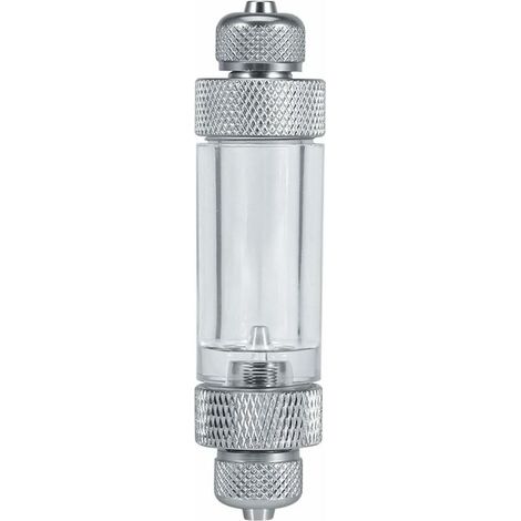 Inline CO2 Bubble Meter Aquarium With Aluminum Check Valve Single Double Head Non-Return Bubble Counter Fish Tank Tool (Double Head) (1/5)