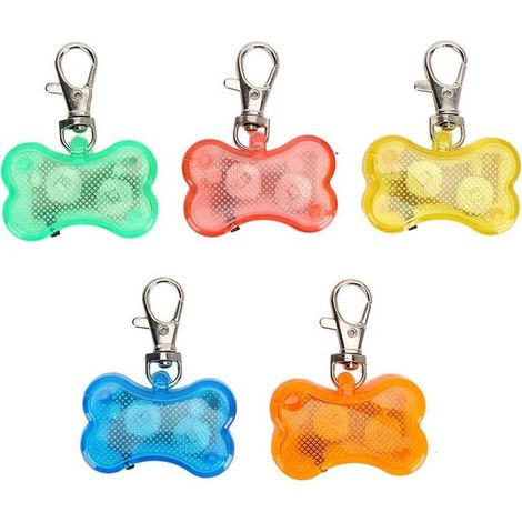 Collier LED Chien Chat Sécurité Nuit Clignotant Pendentif Lumineux Rechargeable Étanche Accessoire Animal Compagnie Visible (1/5)