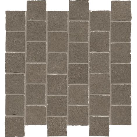 Mosaïque effet Béton Brun Terre Quadra 31x31x0,9 cm Mat Benzaro - Sol et mur intérieur (vendu par carton de 0,3844 m²) - RO'MA CARRELAGE