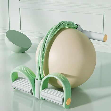 Spannseile + Widerstandsbänder – 1 Stück, 6 Schläuche für Yoga-Pedalübungen für Bauch/Taille/Arme/Beine – Blau, für Schlankheitsübungen/Workout (1/5)
