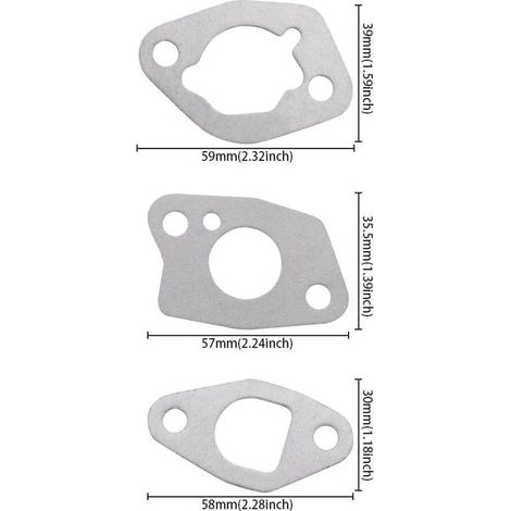 Joint de carburateur pour moteur à essence GX120, GX140, GX160, GX200, 168F, Robin EX13 5,5 ch, 6,5 ch, tondeuse à gazon, débroussailleuse, générateur, pompe à eau - 9 pièces (1/3)