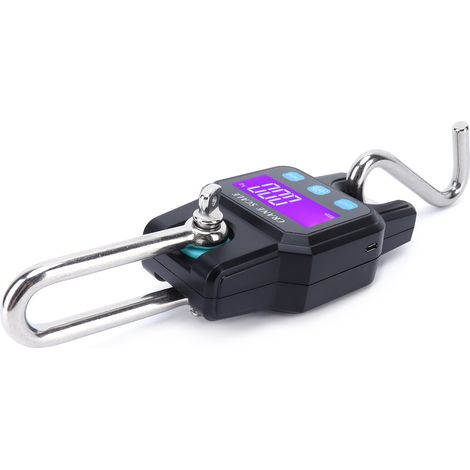WH-C06 Wiederaufladbare digitale Hängewaage Mini-Kranwaage Elektronische Hakenwaage für Zuhause (Schwarz) (1/5)