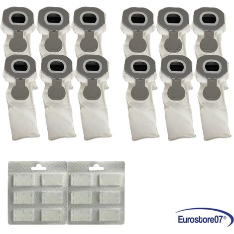 SACCHETTI VK7 COMPATIBILI PER SCOPA VORWERK FOLLETTO 12 SACCHETTI + 12 PROFUMINI