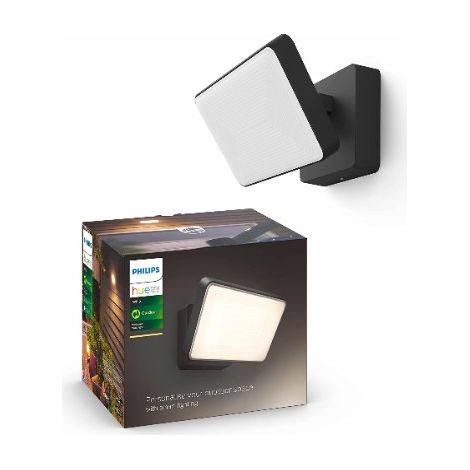 Philips – Projecteur extérieur à détecteur de mouvement 2600 lumens – IP44 – lumière LED blanc chaud 2700 K – Compatible Alexa, Google Assistant