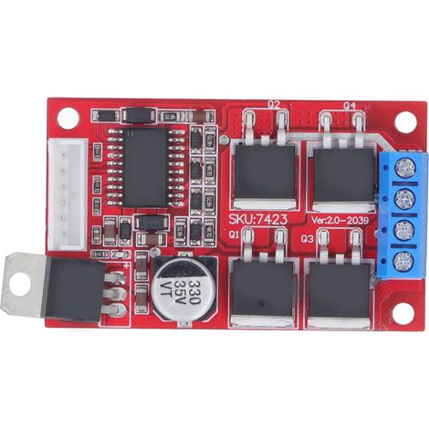 Module de commande de moteur CC 450 W, 2 entrées PWM, haute puissance, marche avant, marche arrière, frein, carte de contrôle 12-36 V CC (1/5)