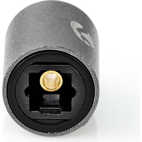 Nedis Adaptador de Audio Óptico de Nedis®  Toslink Hembra - Toslink Hembra  Aluminio  Gris NE550746900 (1/5)