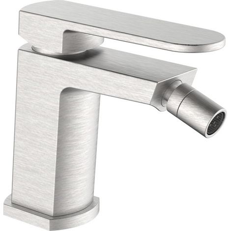 Miscelatore bidet acciaio spazzolato con piletta click clack - serie Venere (1/2)