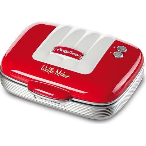 Gaufrier électrique vintage rouge 700 W