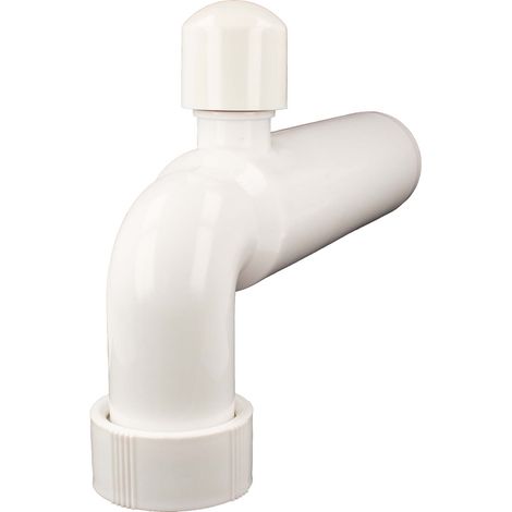 tecuro Abgangsbogen Ø 50 mm - mit Rohrbelüfter - PP weiß (1/5)