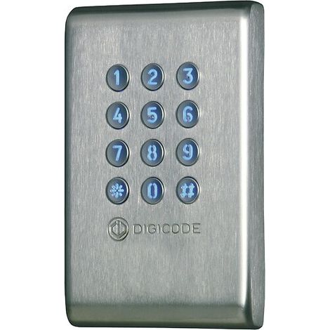Clavier électronique à code digital KCIENSBP – Alimentation 12-24V AC/DC – Pose en saillie – Résistance au vandalisme – Clavier lumineux 12 touches – Cdvi