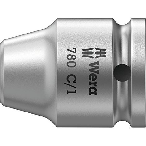 WERA 05344513001 ADAPTATEUR 1/2''-780 C/1-S, 1/4X35MM, ARGENT