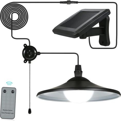FENOPLASTICALampe Solaire Extérieur Jardin,Lumières de hangar sensibles à l'énergie solaire suspendues extérieures à LED E27, lampe de décoration pendante étanche avec Télécommande et contrôle en lign (1/5)