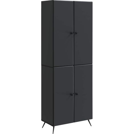 vidaXL Set di armadi 2 pcs Nero Legno ingegnerizzato