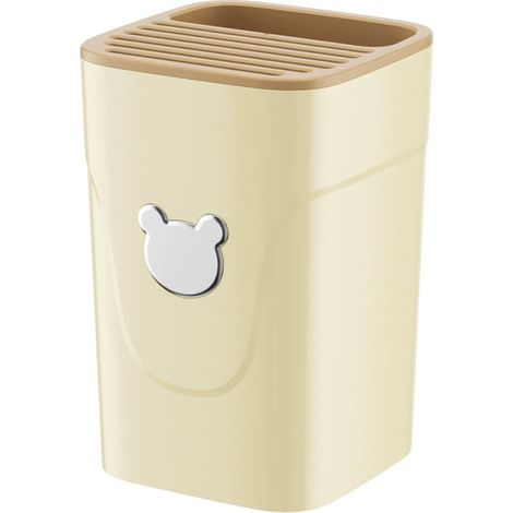 Messerhalter, Messerablage, Messerbox, Essstäbchenhalter, Küchenaufbewahrung, Küchenutensilienhalter, multifunktionaler Geschirrabtropfkorb (Beige) (1/4)