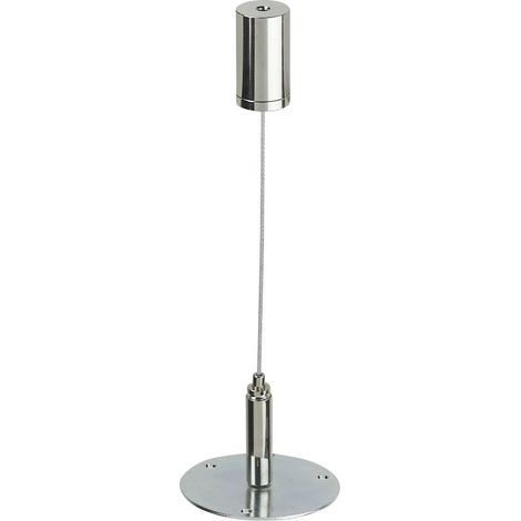 Strate Câble métallique Suspension Porte-mèche Fixation Corde en couleur argenté, 1 Pièces Chromé