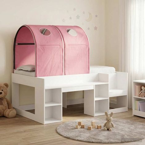 Cama con Túnel 3 uds. Blanco y Rosa Madera de ingeniería (1/5)