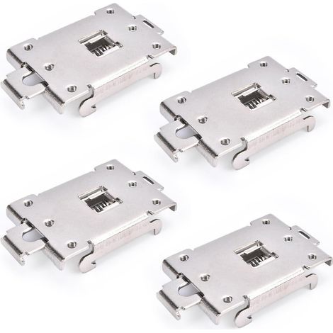 4 Stück Halteklammern für Solid-State-Relais, robust und langlebig, bieten stabilen Halt, mit Befestigungsschrauben, geeignet für 35-mm-DIN-Schienenadapter, zur Montage von Relais (mittlere Größe) (1/5)