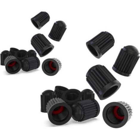 Bouchon de Valve - 100 Pièces - Pour Vélo Voiture Moto - Compatible Valves Schrader et Presta - Lot Standard