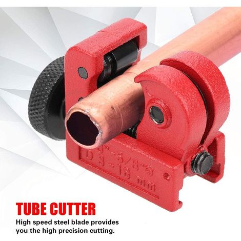 Coupe-tuyau monobloc 3-16mm Mini coupe-tuyau en métal pour tuyau en cuivre, laiton, PVC, plastique et aluminium/tuyau-5033mm (1/4)