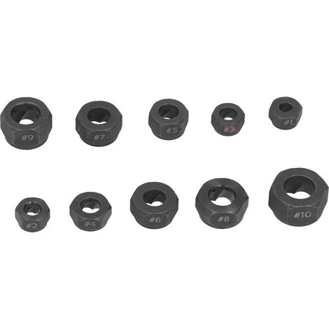Jeu de 10 extracteurs de vis et boulons, outil multi-usage 10-en-1, démonte-écrous universel, acier robuste, pour atelier et bricolage, retrait facile des fixations endommagées. (1/5)