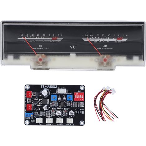 VU-mètre Portable à LED Blanche Haute Précision, Facile à Utiliser avec Carte Pilote, en ABS Résistant pour DIY Maison et Voiture