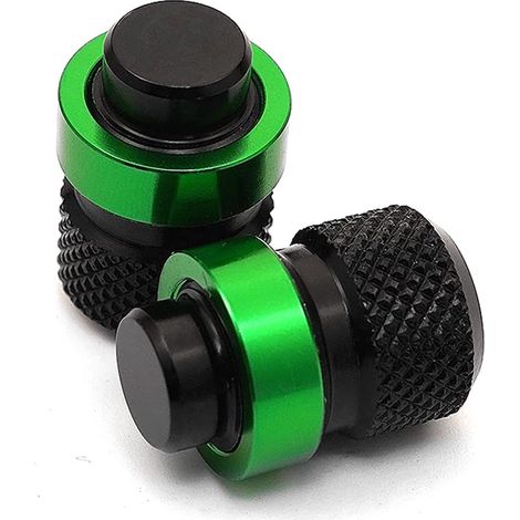 Pour Z900 Z1000 Z800 NINJA 250 300 400 650 1000SX ZX6R ZX10R ZX14R Accessoires Moto CNC Roue Pneu Bouchons de Valve Couvercle (Vert) (1/5)