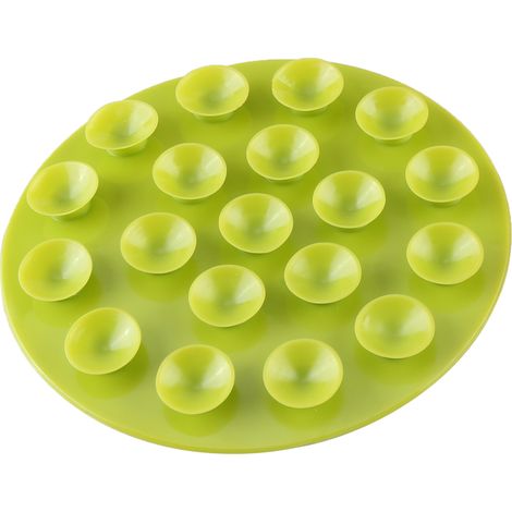 Tapis Anti-Glisse Bébé Double Face avec Ventouses pour Assiettes et Couverts (Vert) (1/5)