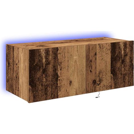 Maison Exclusive - Mobile TV da parete con LED Legno vecchio 80 x 35 x 31 cm