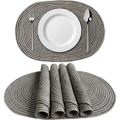 Set de table ovale résistant à la chaleur - Antidérapant et lavable - Coussin isolant (1/5)