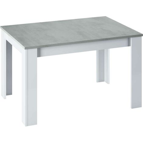 Mesa comedor extensible Paris en color cemento-blanco artik 78 cm(alto)140-190 cm(ancho)90 cm(largo) (1/5)