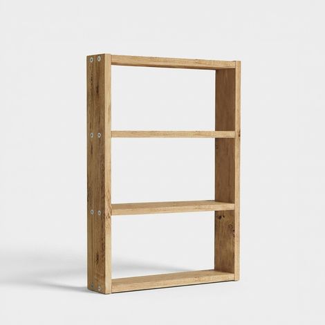 Mensual de pared ahorraespacio con baldas Xamer - Natural (1/4)