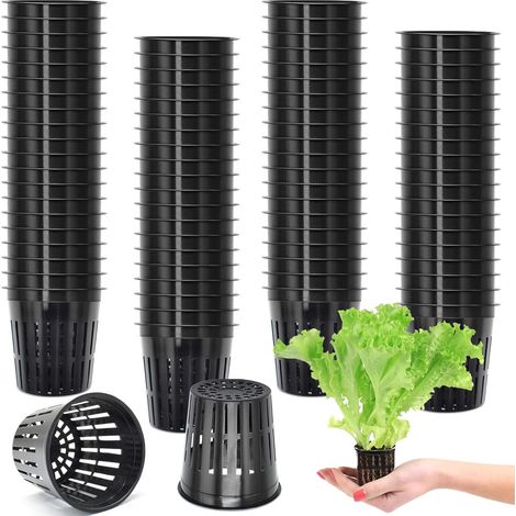 Pots en filet de 2 pouces, 100 pièces, tasse hydroponique, tasses en filet pour la culture intérieure ou extérieure (1/5)
