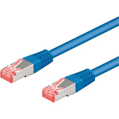 Goobay 93211 CAT 6 - Cable de enlace, S/FTP (PiMF), color azul, 0,25 m
