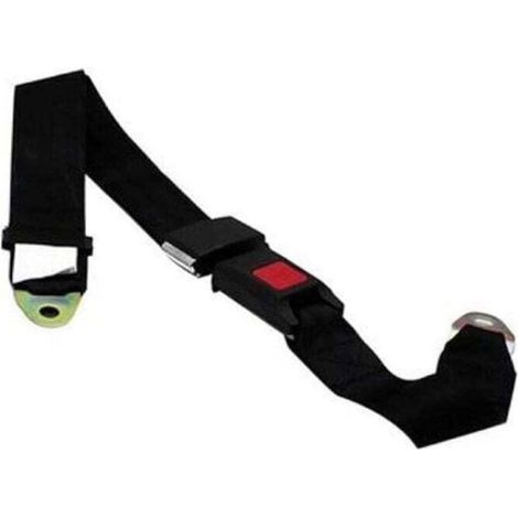 Lot de 2 ceintures de sécurité réglables 2 points – Sangle en polyester haute résistance – Longueur ajustable 1.3m – Pour véhicules avec boulons (1/5)