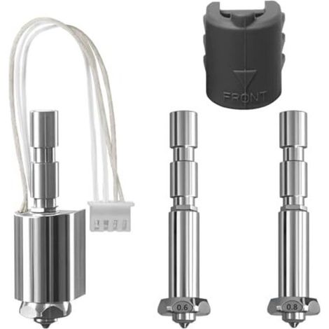 All-in-One-Extruder-Kit für Kobra 3 Max (0,4-mm-Düse vorinstalliert) mit 2 austauschbaren Nuten und gehärteten Stahldüsen (0,6 und 0,8 mm), High-Flow-Schnellwechsel-Extruder-Kit